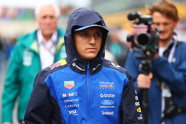 Isack Hadjar of France and Oracle Red Bull Racing on the grid prior to the F1 Grand Prix of Netherlands at Circuit Zandvoort on August 23, 2026 in...