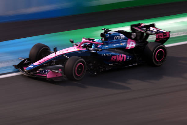 Pierre Gasly of France driving the Alpine F1 A526 Mercedes on track during the F1 Grand Prix of Netherlands at Circuit Zandvoort on August 23, 2026...