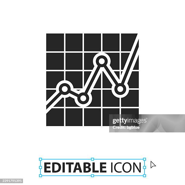 graph - editable icon on white background - different sizes stock illustrations