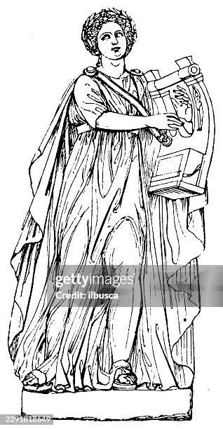 apollo citharoedus - apollo stock illustrations