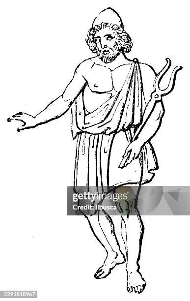 hephaestus - blacksmith stock illustrations