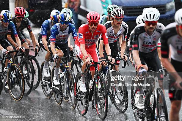 Tadej Pogacar of Slovenia and UAE Team Emirates XRG - Red Leader Jersey competes during the La Vuelta - 81st Tour of Spain 2026, Stage 3 a 174km from...