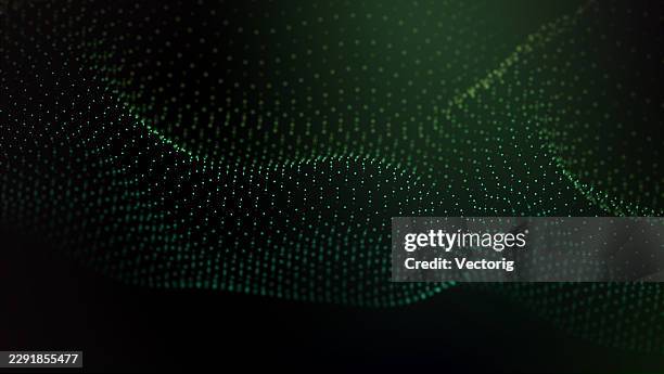 abstract particle wave technology background - linear accelerator stock illustrations