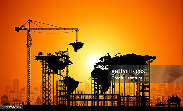 making a new world - new world stock illustrations