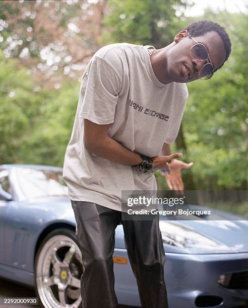 American rapper, singer and actor Pras in June, 2002 in Alpine, New Jersey.