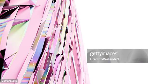 abstract pink geometric 3d render with copy space - pensive outside stock illustrations