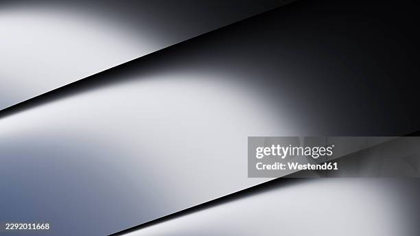 abstract metallic background with sharp diagonal lines and shadow - metallic silver gradient stock illustrations
