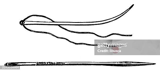 suture needles - suture needle stock illustrations