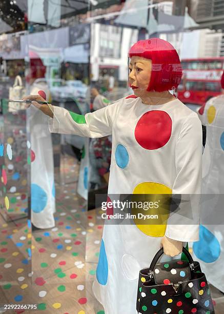 Yayoi Kusama x Louis Vuitton immersive fashion and art pop-up at Harrods on February 10, 2023 in London, England.