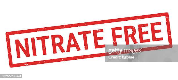nitrate free - red rubber stamp on white background - fertilizer stock illustrations