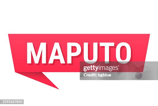 Maputo - Red speech bubble on blank background Maputo - Red speech bubble on blank background