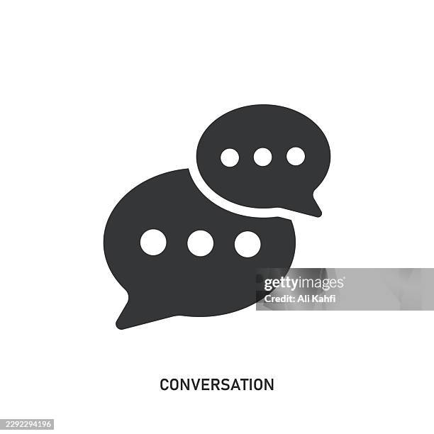 conversation glyph solid icon. solid icon that can be applied anywhere, simple, pixel perfect and modern style. - student support services stock illustrations
