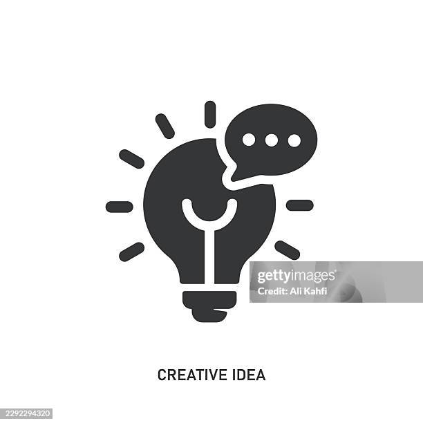 creative idea glyph solid icon. solid icon that can be applied anywhere, simple, pixel perfect and modern style. - student support services stock illustrations