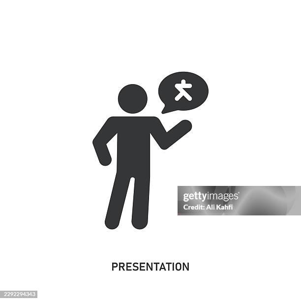 presentation glyph solid icon. solid icon that can be applied anywhere, simple, pixel perfect and modern style. - student support services stock illustrations