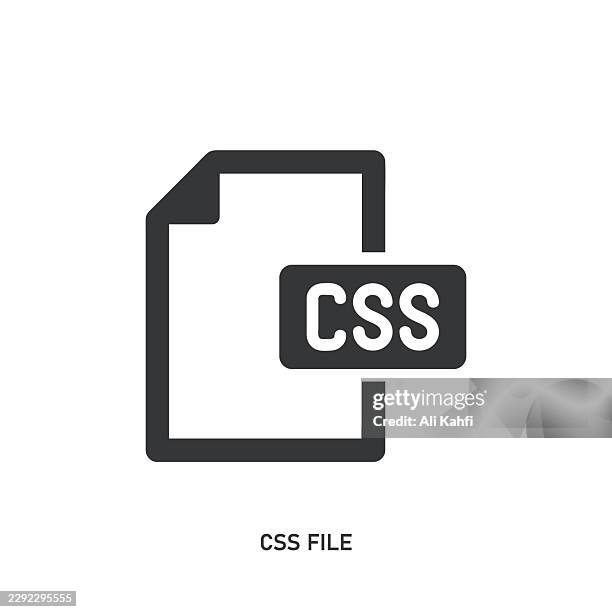 css file glyph solid icon. solid icon that can be applied anywhere, simple, pixel perfect and modern style. - windows operating system stock illustrations