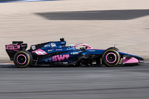 Pierre Gasly of France driving the F1 race car No 10, the Alpine A526 for the BWT Alpine Formula One Team, on track during the Dutch Grand Prix at...