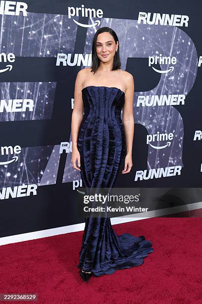 Gal Gadot attends the Los Angeles premiere of Amazon MGM Studios' "The Runner" at Harmony Gold on August 27, 2026 in Los Angeles, California.