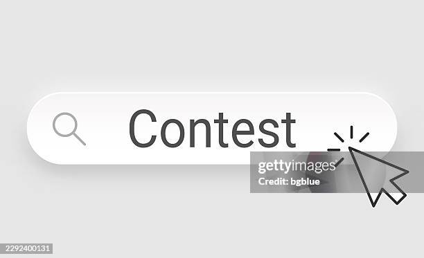 contest - search bar with cursor on blank background - internet browser template stock illustrations