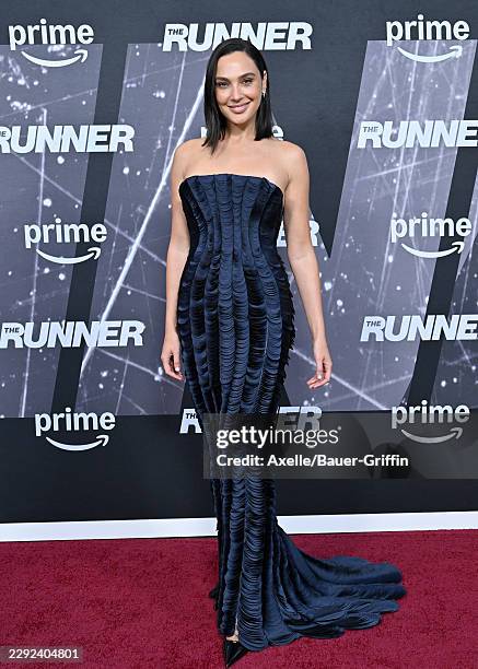 Gal Gadot attends the Los Angeles Premiere of Amazon MGM Studios' "The Runner" at Harmony Gold on August 27, 2026 in Los Angeles, California.
