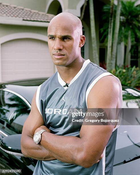 American Professional football player Jason Taylor in June, 2005 in Miami, California.