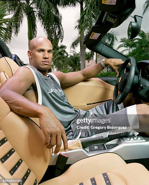 American Professional football player Jason Taylor in June, 2005 in Miami, California.