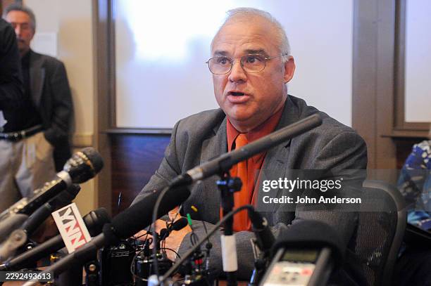University of Texas chief of police Robert Dahlstrom speaks during a press conference , Austin, Texas, September 14, 2012.