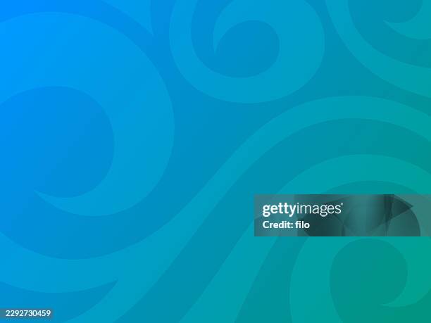 modern smooth blue abstract wave curving lines background - wind pattern graphic stock illustrations