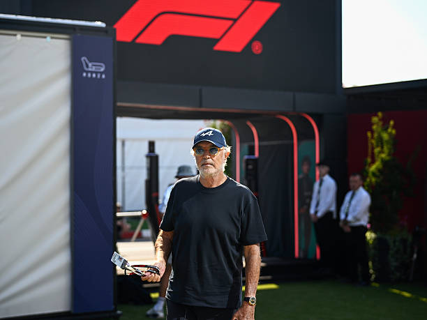 Flavio Briatore, team chief and executive advisor, is in the paddock during the FIA Formula One World Championship Gran Premio d'Italia 2026 in...