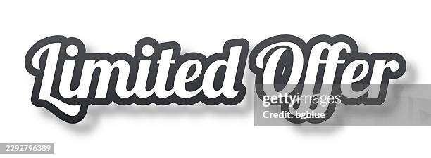 limited offer - 3d text with shadow on white background - special edition vector stock illustrations