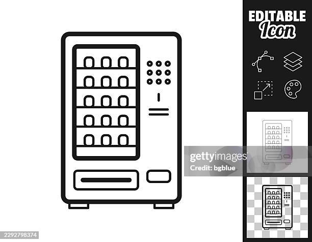vending machine. icon for design. easily editable - convenience store drinks stock illustrations
