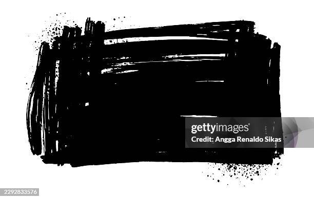 black rectangle grunge paintbrush template background - crumbs vector stock illustrations