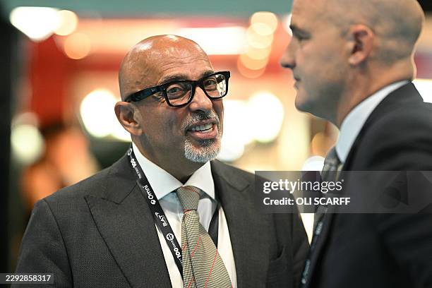 Britain's former Conservative Party Chancelor of the Exchequer, and Reform UK defector, Nadhim Zahawi , wears Ray-Ban Meta AI glasses as he talks to...