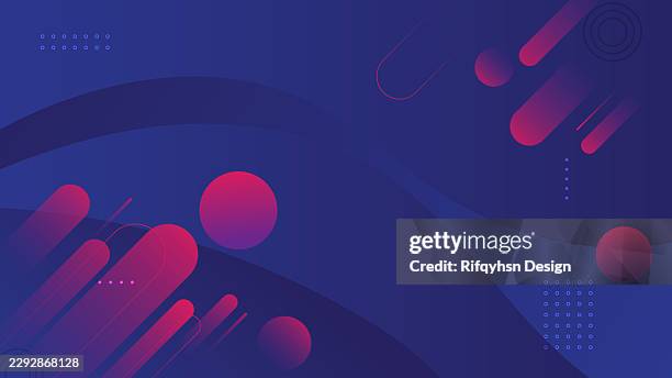 abstract gradient colors with neon circle background, gradient waves, futuristic 3d geometric shapes, glowing light effects and modern technology design in vibrant colors - ribbed paper stock illustrations
