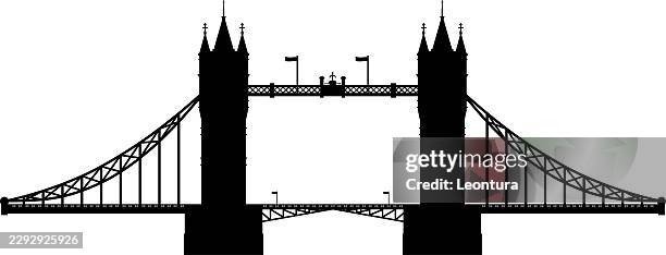 tower bridge, london - river thames stock illustrations