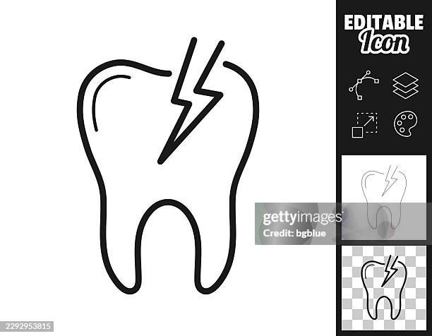 toothache. icon for design. easily editable - root canal stock illustrations