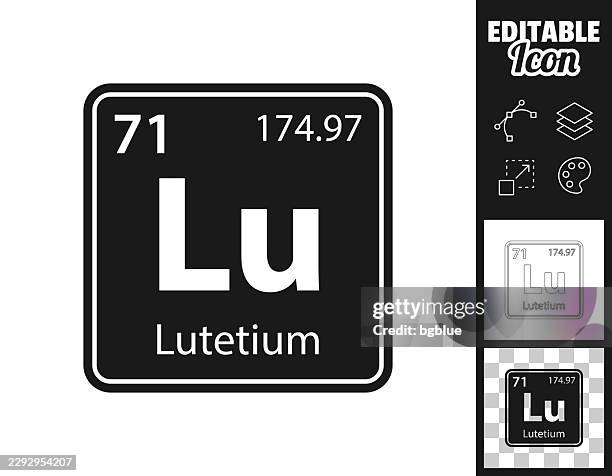 lu - lutetium chemical element. icon for design. easily editable - school project stock illustrations