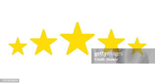 five stars rating vector icon - client first stock illustrations