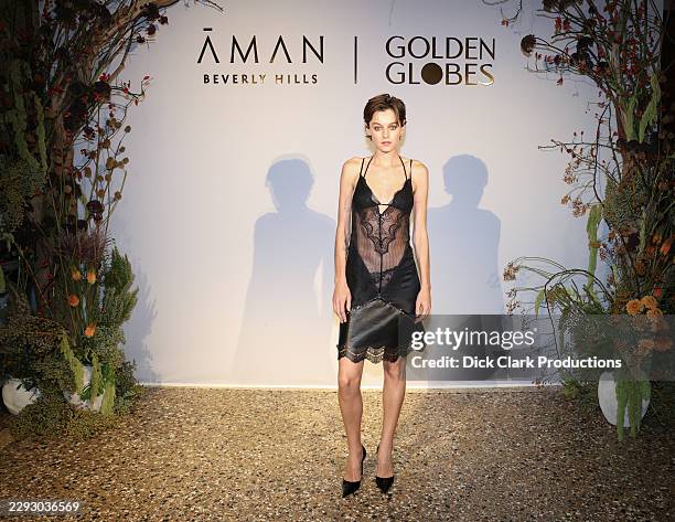Emma Corrin at the Golden Globes x Aman Beverly Hills Cocktail Party at the Venice International Film Festival on September 04, 2026 in Venice, Italy.