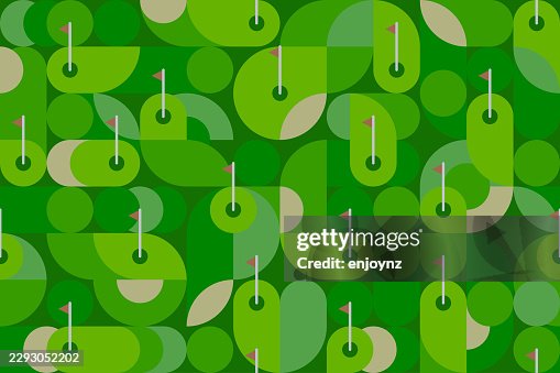Seamless Simplified Green Golf Course Layout Map Pattern Seamless Simplified Green Golf Course Layout Map Pattern