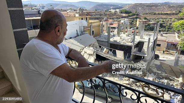 Building is heavily damaged following an Israeli army airstrike targeting a house in the town of Ramadiyeh, in Tyre, Lebanon, on September 5, 2026....