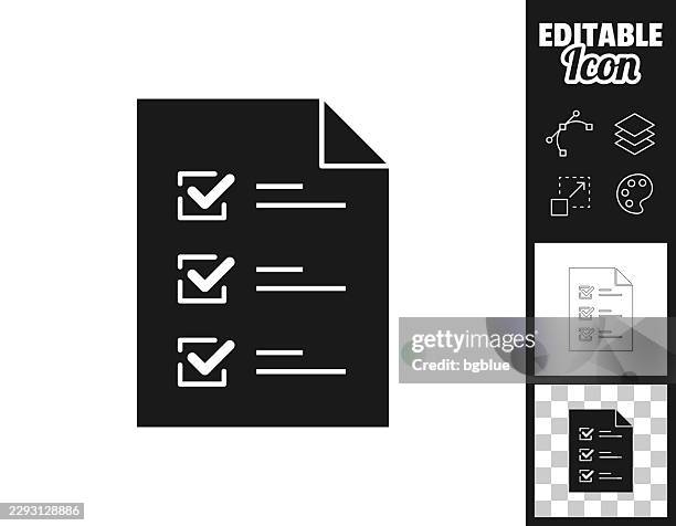 checklist. icon for design. easily editable - project management process stock illustrations