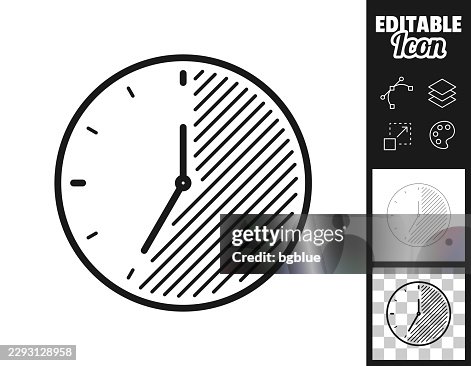 35 minute clock timer. Icon for design. Easily editable 35 minute clock timer. Icon for design. Easily editable