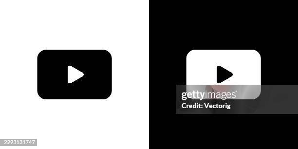 play button icon light dark mode variations - play button transparent background stock illustrations