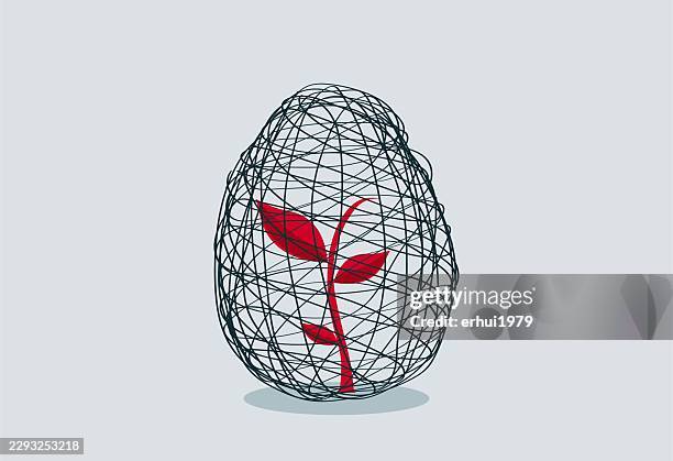 restricted growth & environmental challenge - stuck inside stock illustrations
