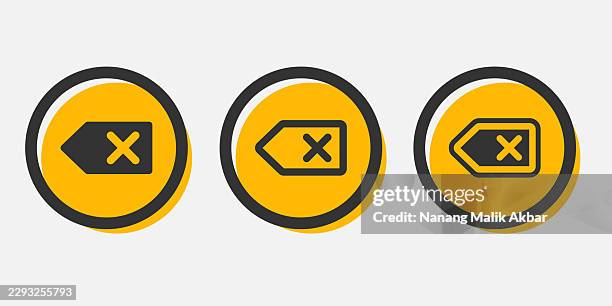delete icon set - white garbage bin stock illustrations