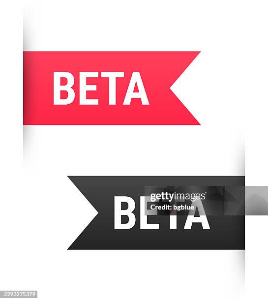 beta - banner, bookmark, ribbon, label on white background - beetroot stock illustrations