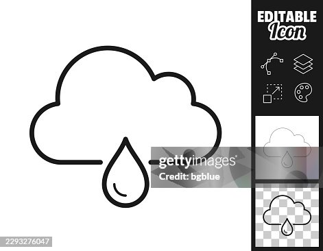 Rain cloud. Icon for design. Easily editable Rain cloud. Icon for design. Easily editable