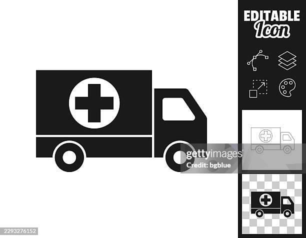 ambulance. icon for design. easily editable - van white background stock illustrations