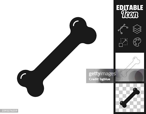 healthy bone. icon for design. easily editable - bone marrow stock illustrations