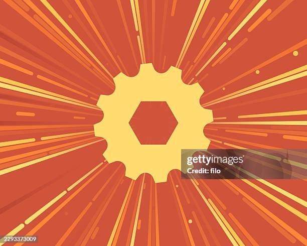 technology circuit gears machinery process modern shapes design - exploded diagram stock illustrations